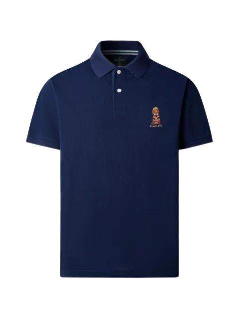Hackett London embroidered polo shirt Blue HM5600238