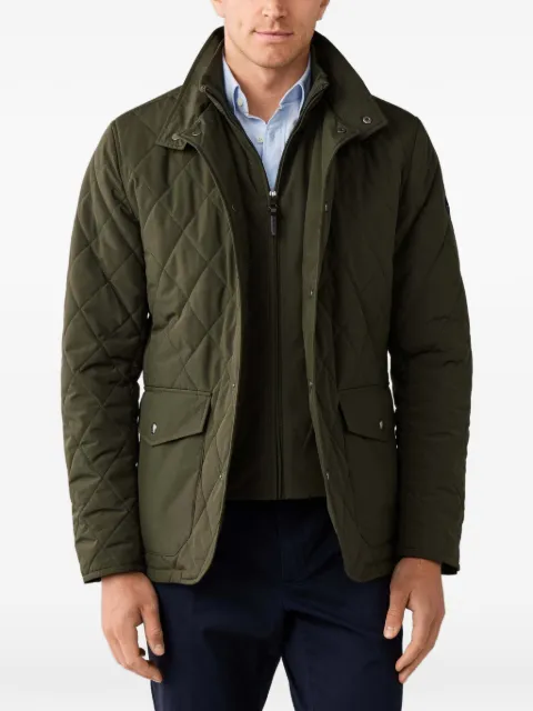 Hackett London diamond-quilted jacket Green HM4000242