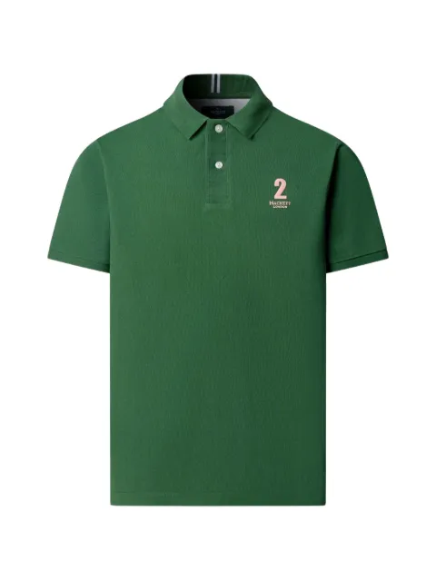 Hackett London Heritage logo-print polo shirt Green HM5600205