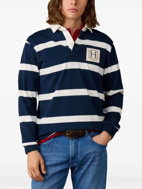 Hackett London striped long-sleeve rugby shirt Blue HM5700023