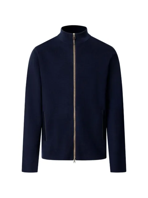 Hackett London Milano merino wool cardigan Blue HM7000285
