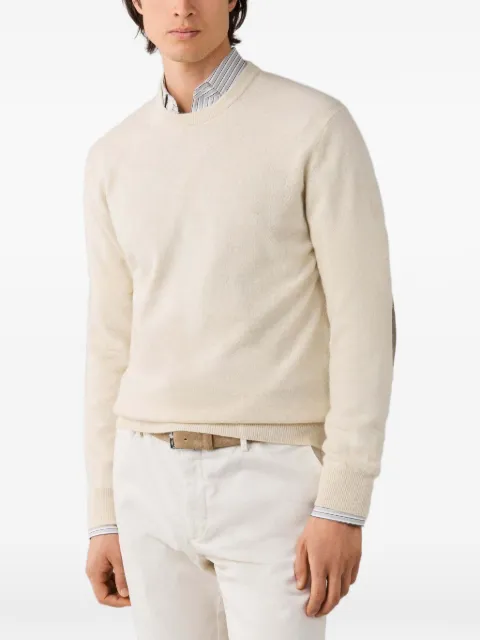 Hackett London elbow-patch knit Neutrals HM7000242