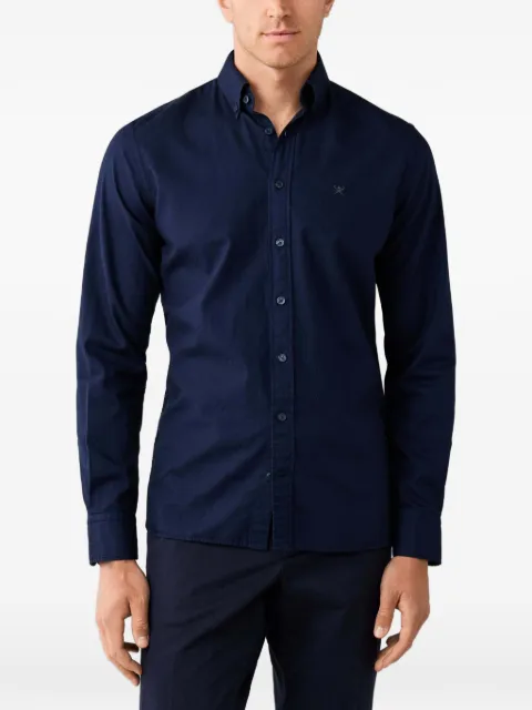 Hackett London Brompton garment-dyed Oxford shirt Blue HM3010835