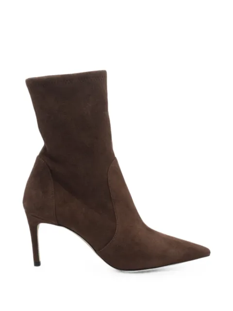 Stuart Weitzman Stuart Power Bootie 75 pointed-toe ankle boots Brown SJ973