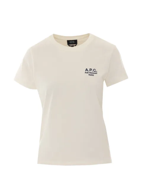 A.P.C. Rue Madame logo-embroidered T-shirt Neutrals COHBUF26610