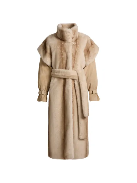 ducie Harper suede-panel coat Neutrals HARPER