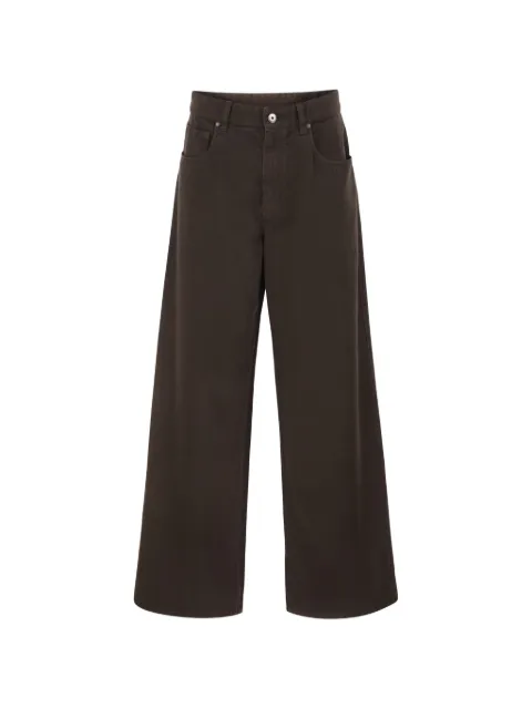 Brunello Cucinelli monile-embellished garment-dyed jeans Brown M0H81P4075C4299