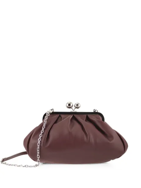 Weekend Max Mara medium Pasticcino leather clutch bag Red 2625516124600