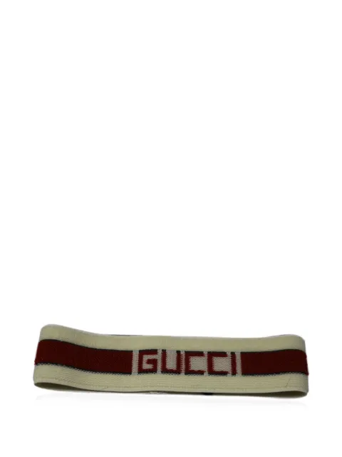 Gucci Pre-Owned 2018 Queen logo-print headband Neutrals NAPPUGBJE103504W