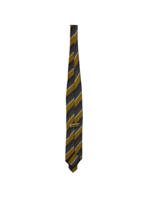 Ermenegildo Zegna Vintage diagonal-stripe silk tie Yellow MRPPUGBJE160035M