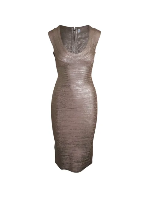 Hervé Léger Pre-Owned scoop-neck bandage dress Pink TONPUGBCL261512W