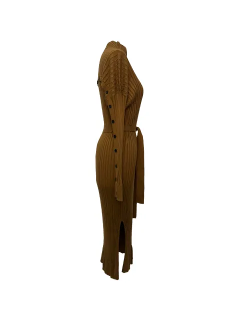 Proenza Schouler ribbed-knit belted dress Brown RFCPUGBCL757111W