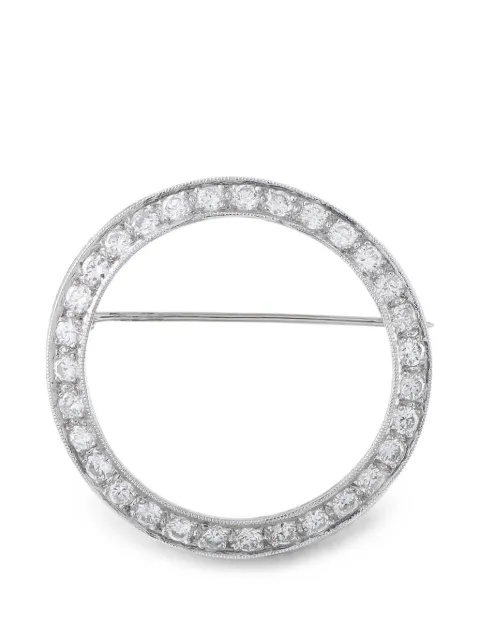 LB Exclusive diamond-embellished circular brooch Silver MF28062426