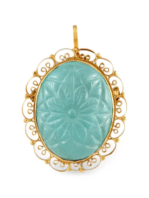 LB Exclusive carved-aquamarine pendant Gold MF21062526