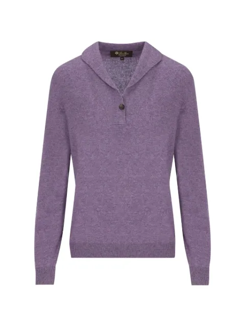 Loro Piana Sergio polo-collar sweater Purple FAQ9446