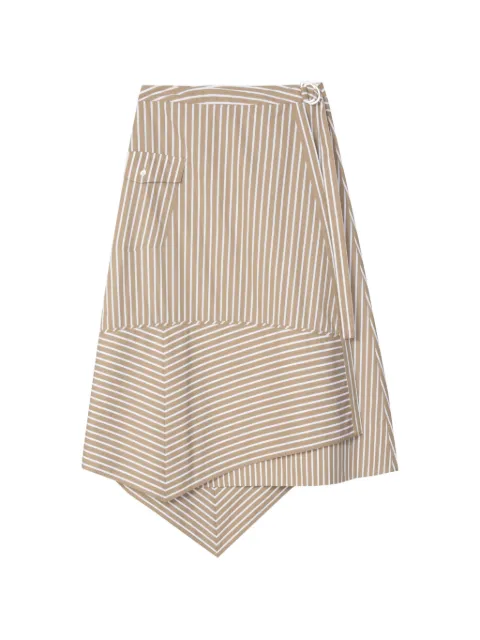3.1 Phillip Lim striped asymmetrical skirt Neutrals P26136257SGS