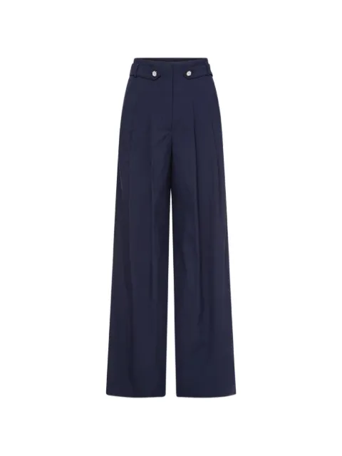 Veronica Beard pleated wide-leg trousers Blue 2606SU03669387