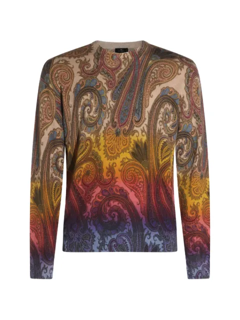 ETRO paisley-print wool sweater Neutrals MRKF0096AK17L