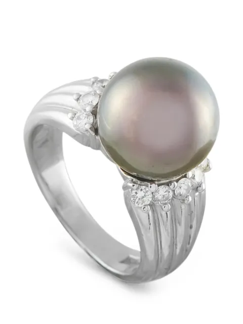 LB Exclusive Tahitian pearl and diamond ring Silver MF28062526