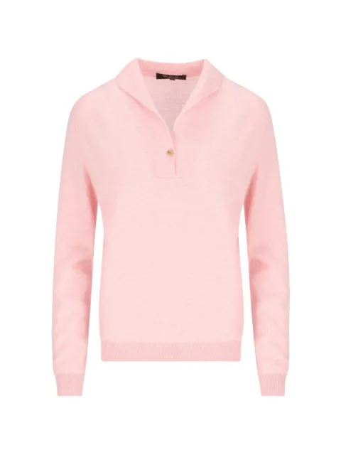 Loro Piana Sergio polo-collar sweater Pink FAQ9446