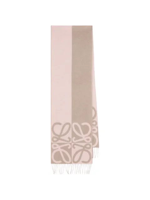 LOEWE Anagram jacquard-pattern scarf Pink FSA4SS1W12