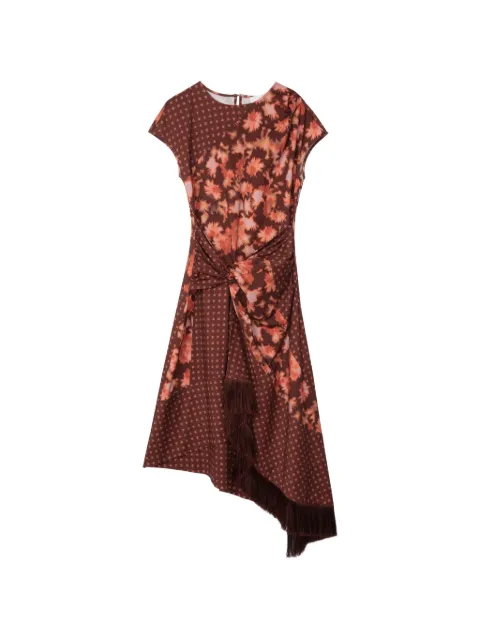 3.1 Phillip Lim short-sleeves asymmetric dress Brown P26291127FJP