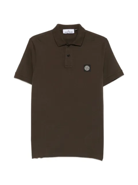 Stone Island logo-patch polo shirt Green L2S152200008S0017