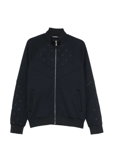 Karl Lagerfeld monogram-embroidered panelled jacket Black 705014563902
