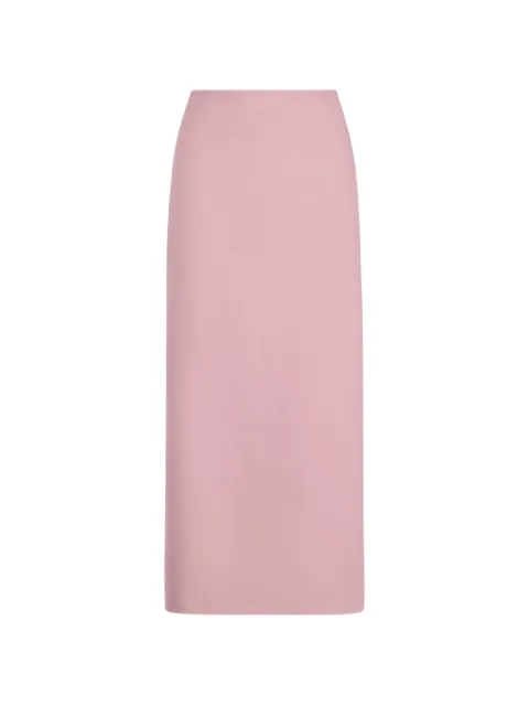 Oscar de la Renta virgin-wool pencil midi skirt Pink 26FN4015DOI