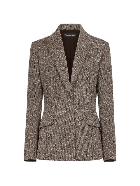 Oscar de la Renta tweed single-breasted blazer Brown 26FN509SOO