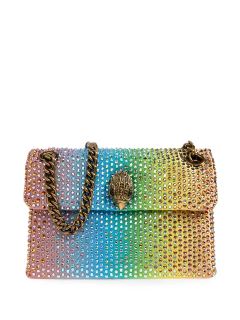 Kurt Geiger London mini Kensington crystal-embellished shoulder bag Blue FABRICMINIKENSINGTON0