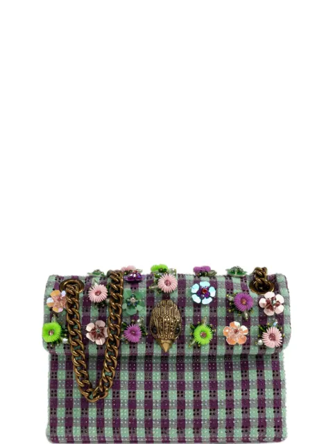 Kurt Geiger London mini Kensington floral-embellished shoulder bag Purple MINIKENSINGTONFLOWER0