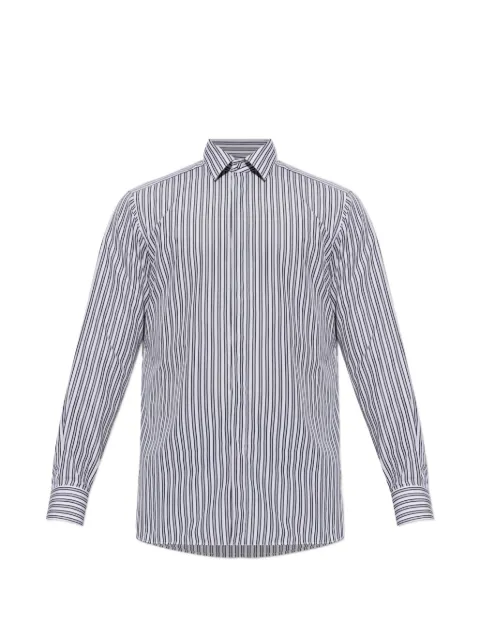 TOM FORD striped long-sleeve shirt White HRVF01C0040