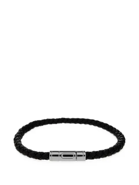 TOM FORD braided leather bracelet Black JM026ALE009S