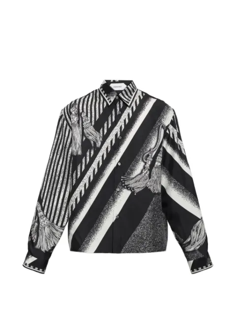Versace tassel-print silk shirt Black 10245201A18681