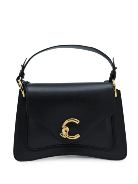 Coccinelle C-Me logo-plaque leather shoulder bag Black E1SSK180121