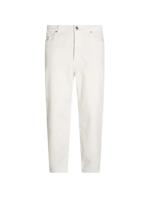 Brunello Cucinelli logo-patch jeans Neutrals M277PO2090C2200