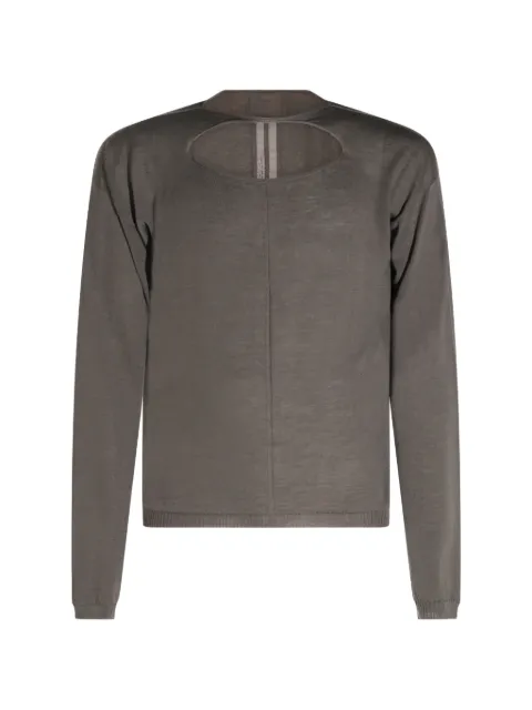 Rick Owens Tower cut-out detail sweater Grey RU02F4612ML