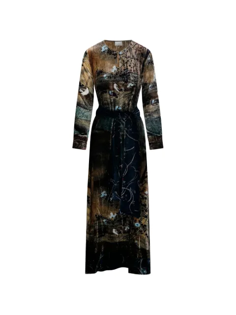 Pierre-Louis Mascia landscape-print belted maxi dress Blue KANPURSAB12943