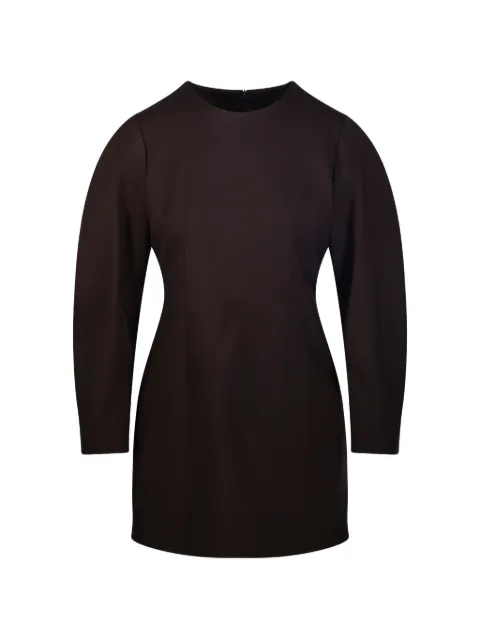 P.A.R.O.S.H. crew-neck long-sleeve mini dress Brown LILIUXY26D726186