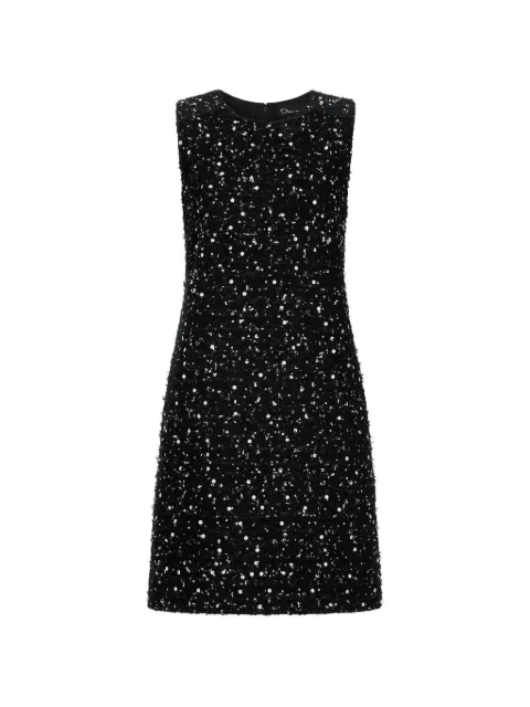 Oscar de la Renta sequin-embellished tweed shift mini dress Black 26FN285SRE