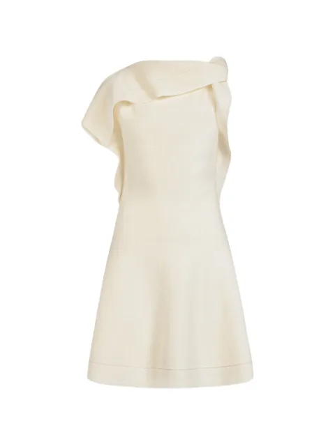 Oscar de la Renta draped knitted mini dress Neutrals 26FN112PCD