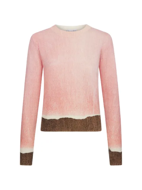 Oscar de la Renta crewneck ombré-effect wool sweater Pink 26FN110OMP