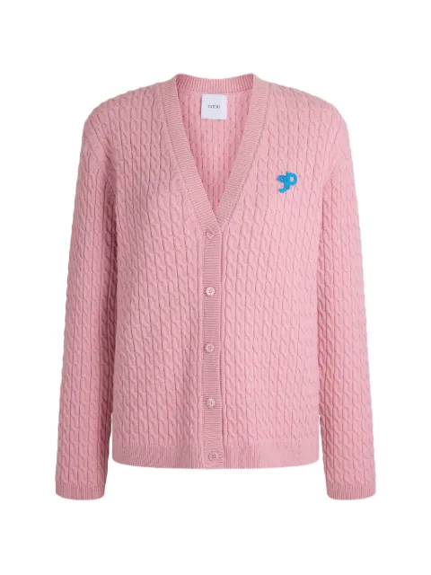 Patou JP cable-knit cardigan Pink KN3778103469P