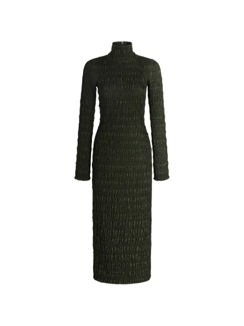 Patou midi smocked long-sleeve dress Green DR2850278757G