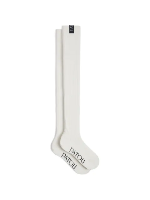 Patou ribbed over-the-knee socks White AC1710239001W