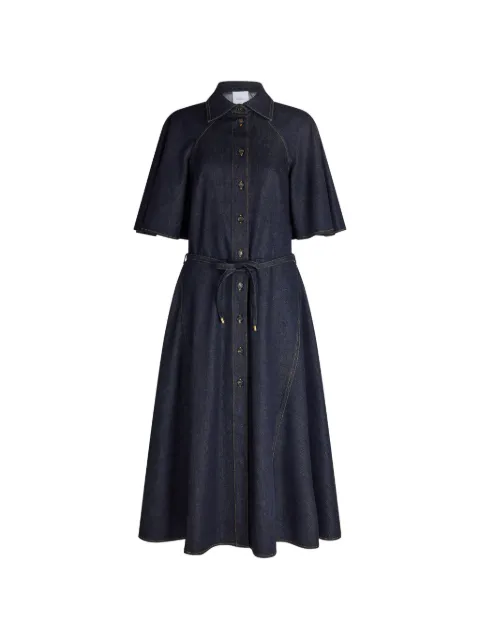 Patou midi belted button-front dress Blue DR2730224647B