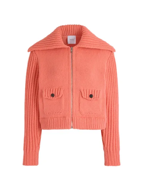 Patou ribbed-knit zipped sweater Orange KN3828101464P