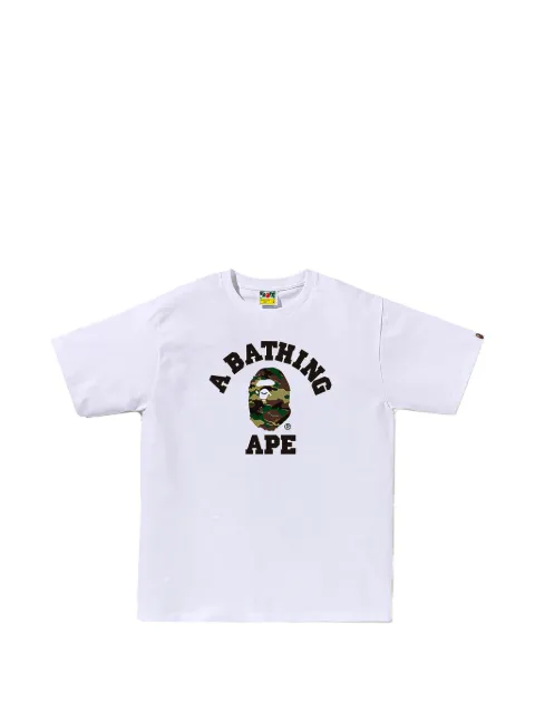 A BATHING APE® Glitch Woodland Camo T-shirt White 0ZXTEM031101QWHM