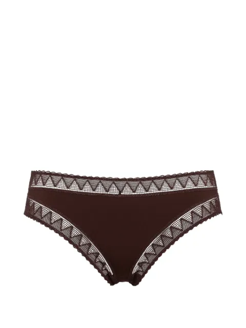 ERES Quotidien lace-trim briefs Brown 612616